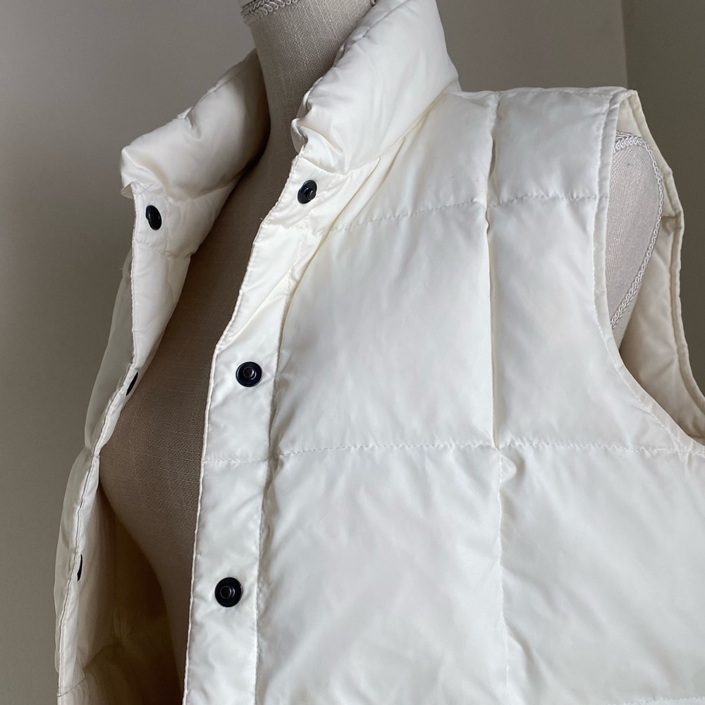 Lands' End Off-White Puffer Vest, S - Picture 15 of 16